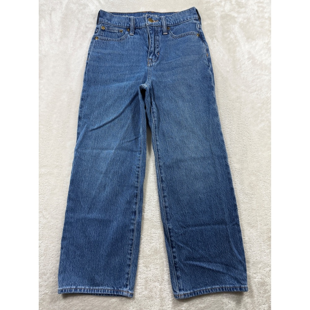 J.Crew Womens Slim Wide Leg BV759 Blue Denim Jeans 23P Meas: 24x23.5